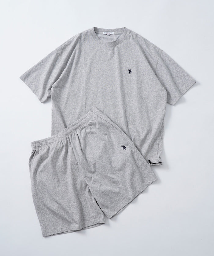 U.S. POLO ASSN. / 涼感刺繡短袖T恤+短褲 套裝組