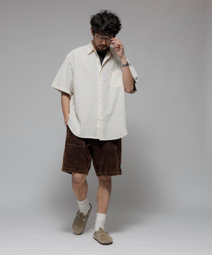 HINSON / 別注 皺感 短袖襯衫