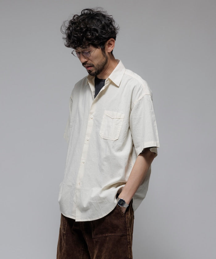 HINSON / 別注 皺感 短袖襯衫