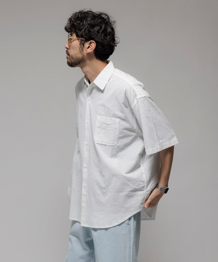 HINSON / 別注 皺感 短袖襯衫