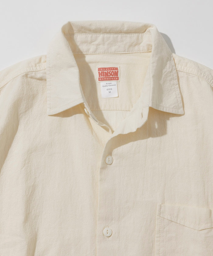 HINSON / 別注 皺感 短袖襯衫