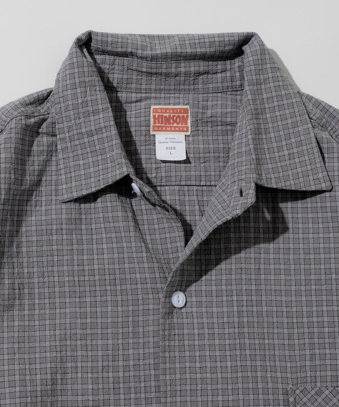 HINSON / 別注 皺感輕薄 短袖襯衫