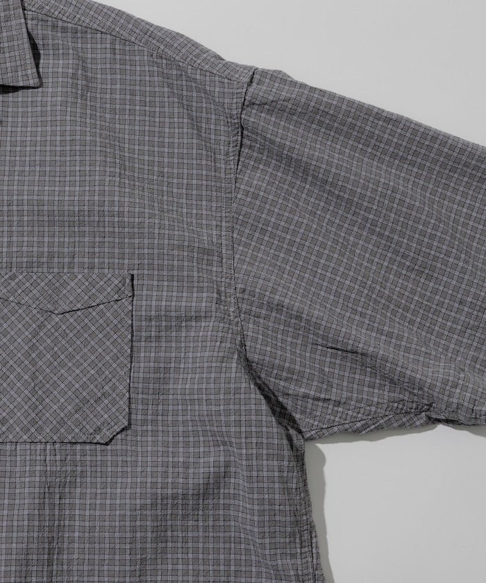 HINSON / 別注 皺感輕薄 短袖襯衫