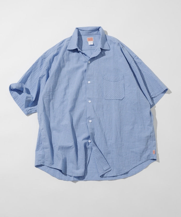 HINSON / 別注 皺感輕薄 短袖襯衫