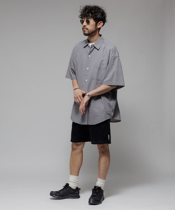 HINSON / 別注 皺感輕薄 短袖襯衫