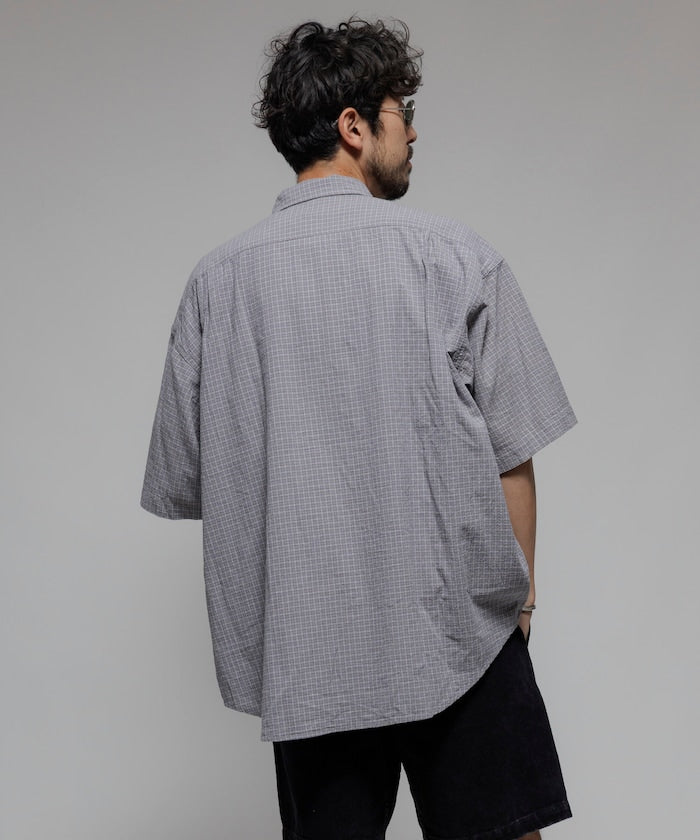 HINSON / 別注 皺感輕薄 短袖襯衫