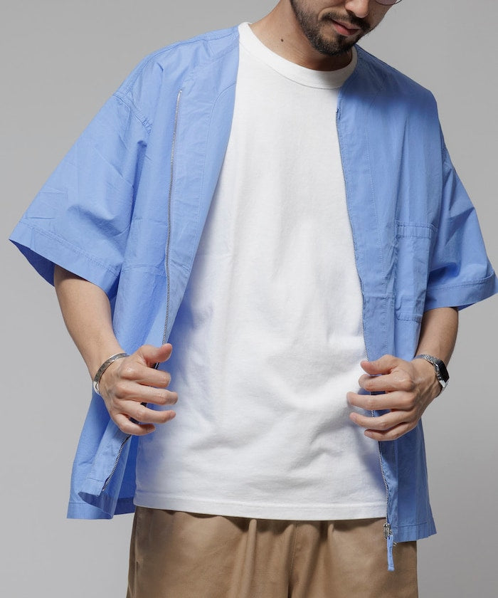 HINSON / 別注 全開襟 短袖襯衫