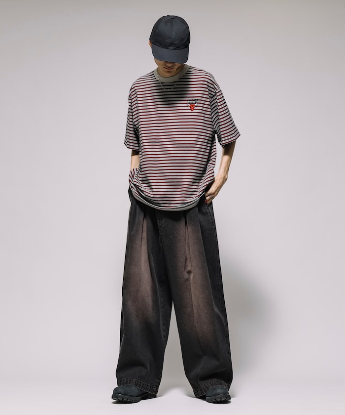 NBA 別注 / 多色條紋 短袖T恤 現貨