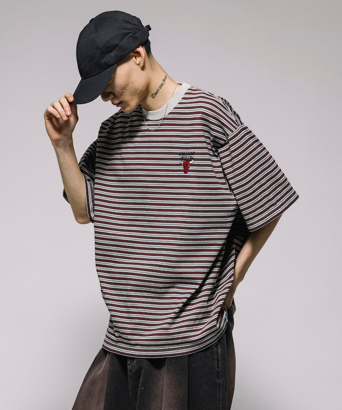 NBA 別注 / 多色條紋 短袖T恤 現貨