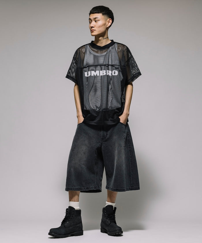 FREAK’S STORE / 寬版弧形 水洗 九分 牛仔短褲