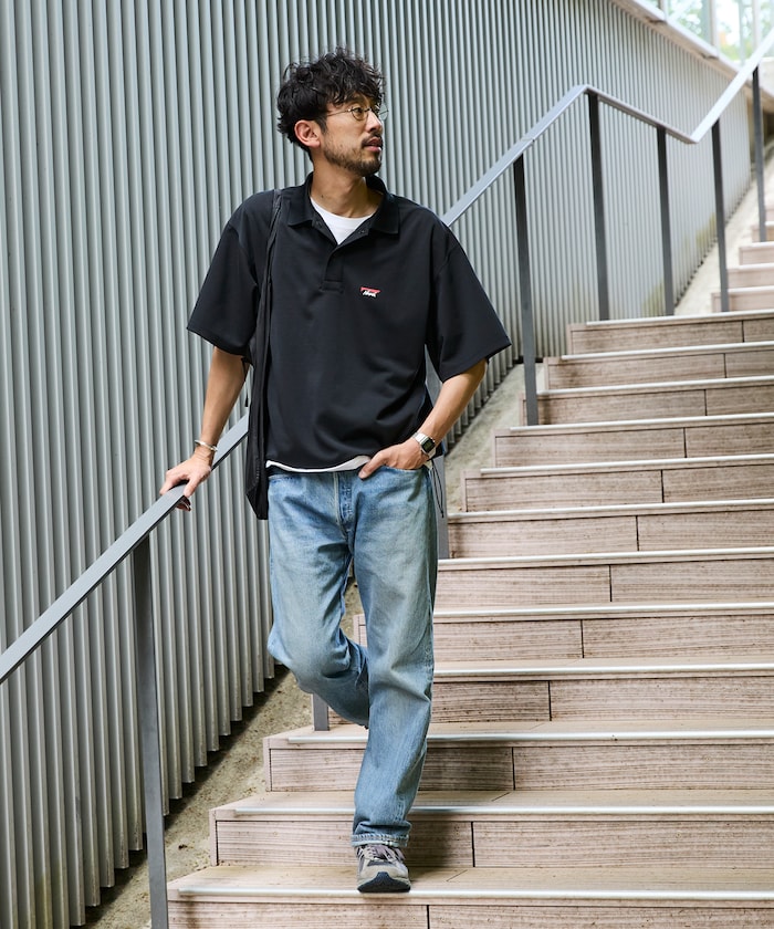 NANGA / 別注 neo-PRO 涼感抗UV吸濕速乾拉繩機能 POLO(日本製)