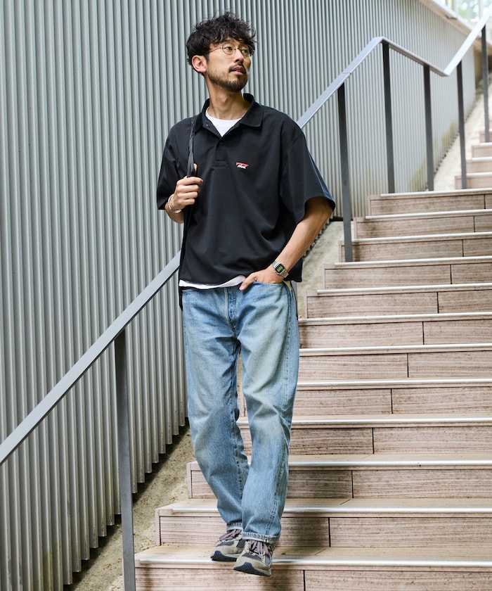 NANGA / 別注 neo-PRO 涼感抗UV吸濕速乾拉繩機能 POLO(日本製)