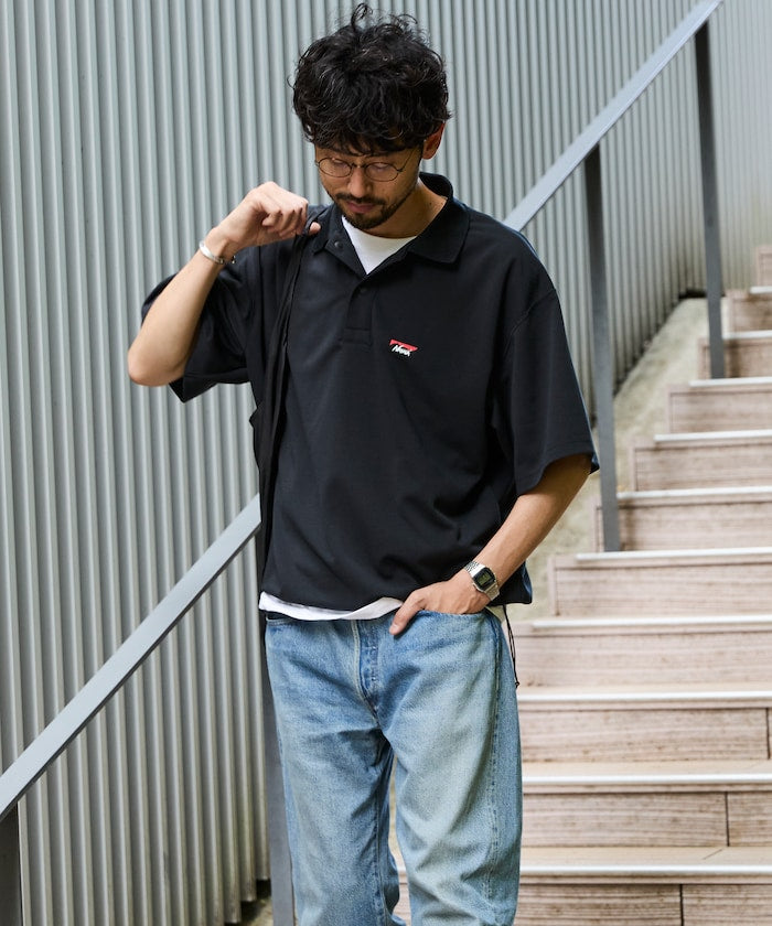 NANGA / 別注 neo-PRO 涼感抗UV吸濕速乾拉繩機能 POLO(日本製)