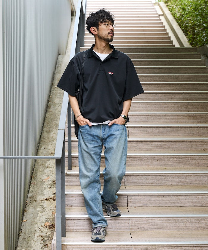 NANGA / 別注 neo-PRO 涼感抗UV吸濕速乾拉繩機能 POLO(日本製)