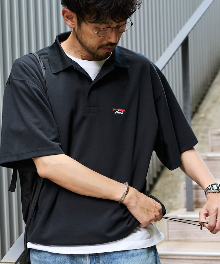 NANGA / 別注 neo-PRO 涼感抗UV吸濕速乾拉繩機能 POLO(日本製)