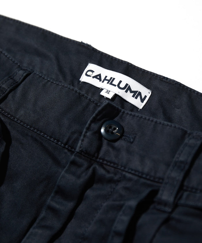 CAHLUMN Extra Long Staple Organic Cotton 2 Tuck Chino Pant / 超長纖維有機棉 2褶錐形寬版斜紋褲