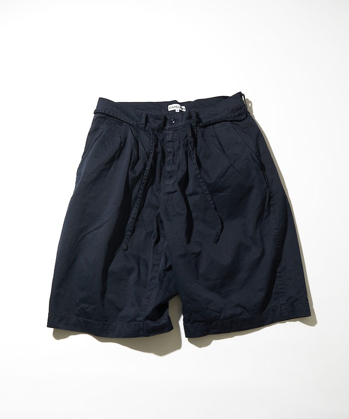CAHLUMN Extra Long Staple Organic Cotton 2 Tuck Chino Shorts / 有機棉雙褶寬版短褲