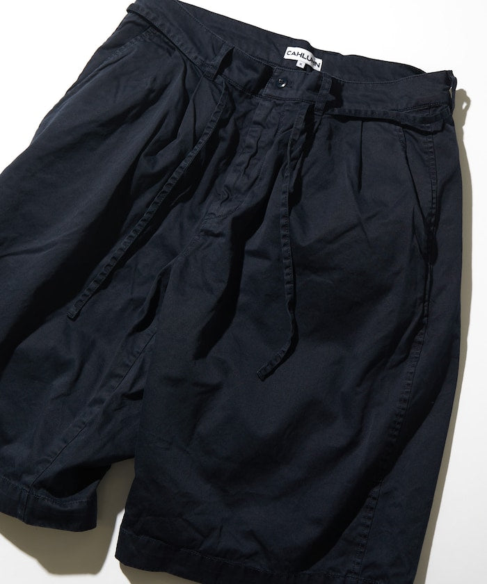 CAHLUMN Extra Long Staple Organic Cotton 2 Tuck Chino Shorts / 有機棉雙褶寬版短褲