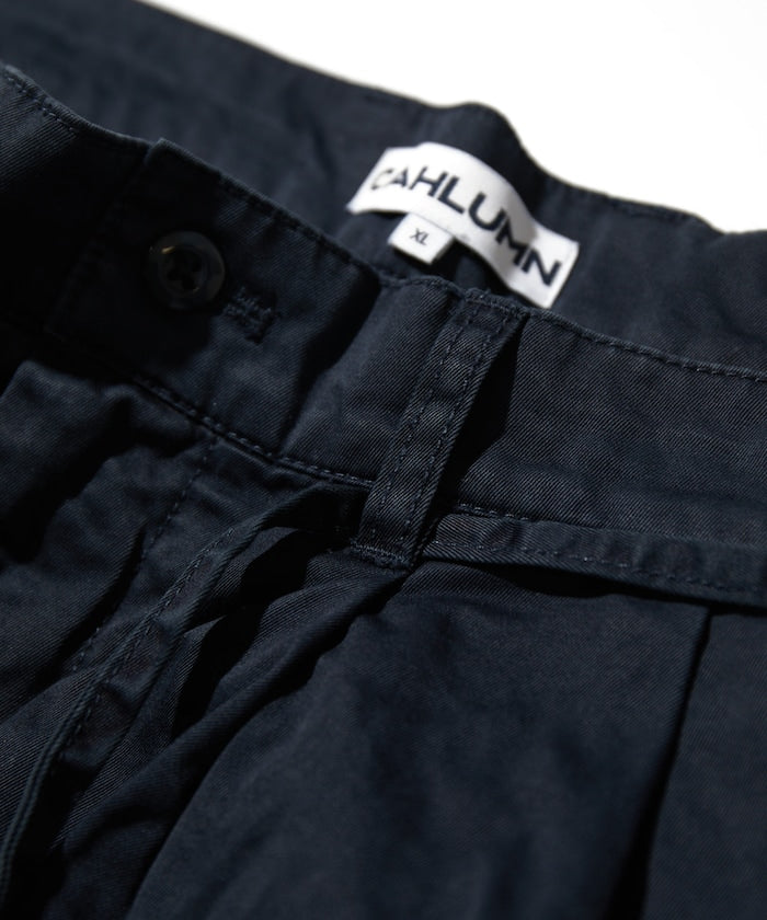 CAHLUMN Extra Long Staple Organic Cotton 2 Tuck Chino Shorts / 有機棉雙褶寬版短褲