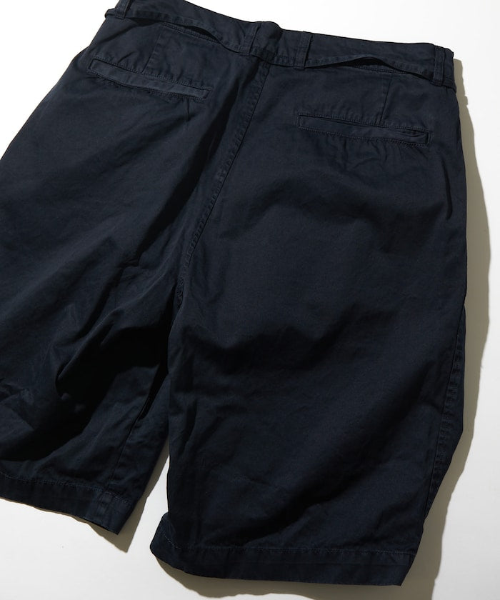 CAHLUMN Extra Long Staple Organic Cotton 2 Tuck Chino Shorts / 有機棉雙褶寬版短褲