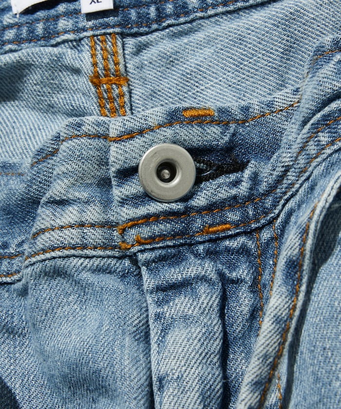 CAHLUMN French Linen Denim Painter Shorts / 亞麻 岡山丹寧 工作短褲