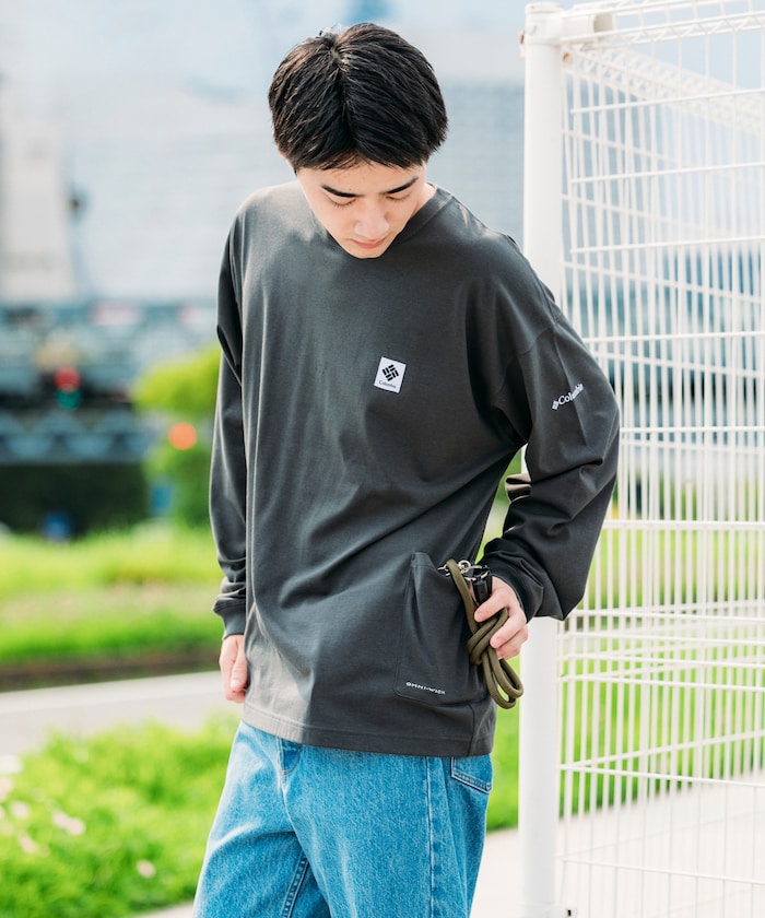 COLUMBIA X FREAK’S STORE / 側口袋 長袖T恤