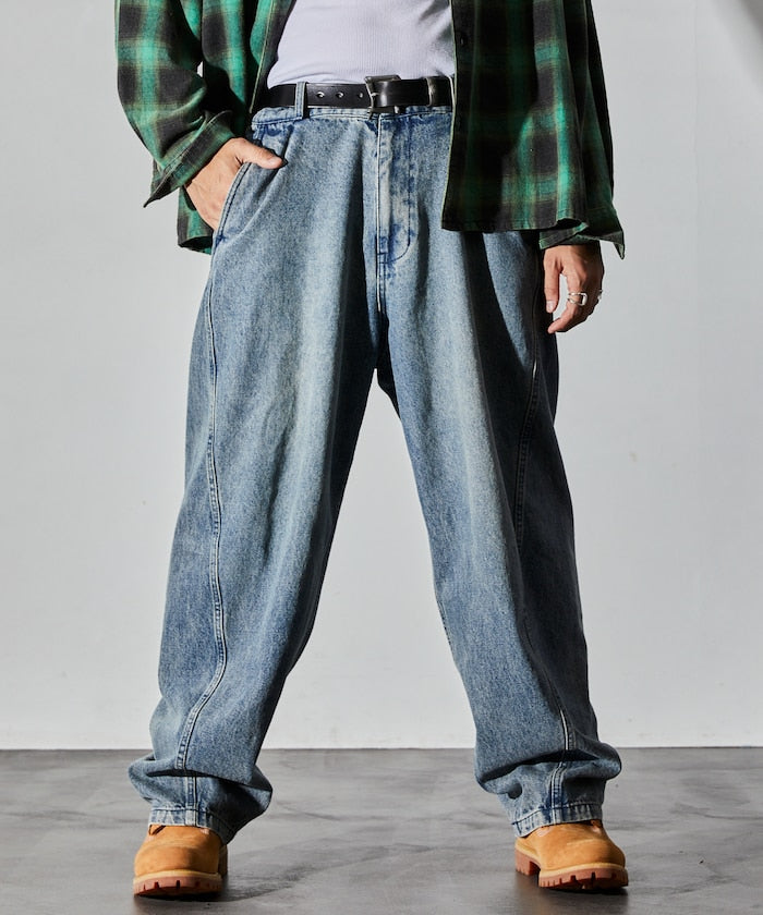 FREAK’S STORE / 立體扭紋輪廓 牛仔褲