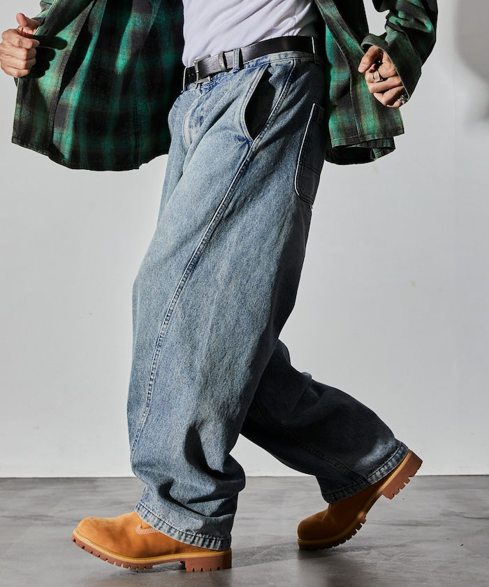 FREAK’S STORE / 立體扭紋輪廓 牛仔褲