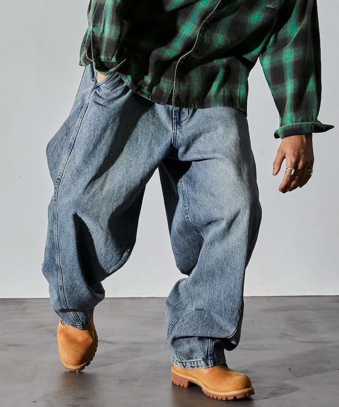 FREAK’S STORE / 立體扭紋輪廓 牛仔褲