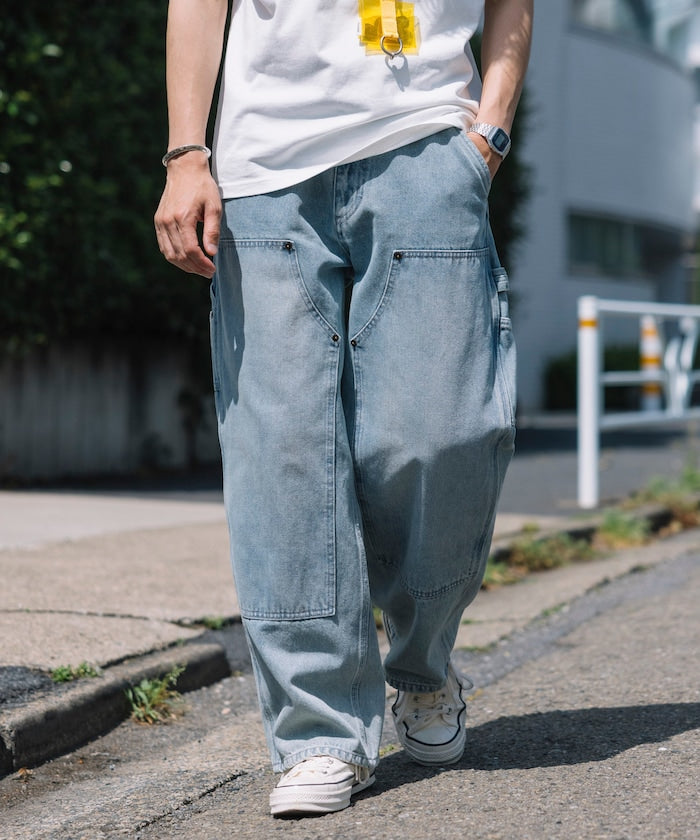 FREAK’S STORE / 雙膝剪接 直筒牛仔褲