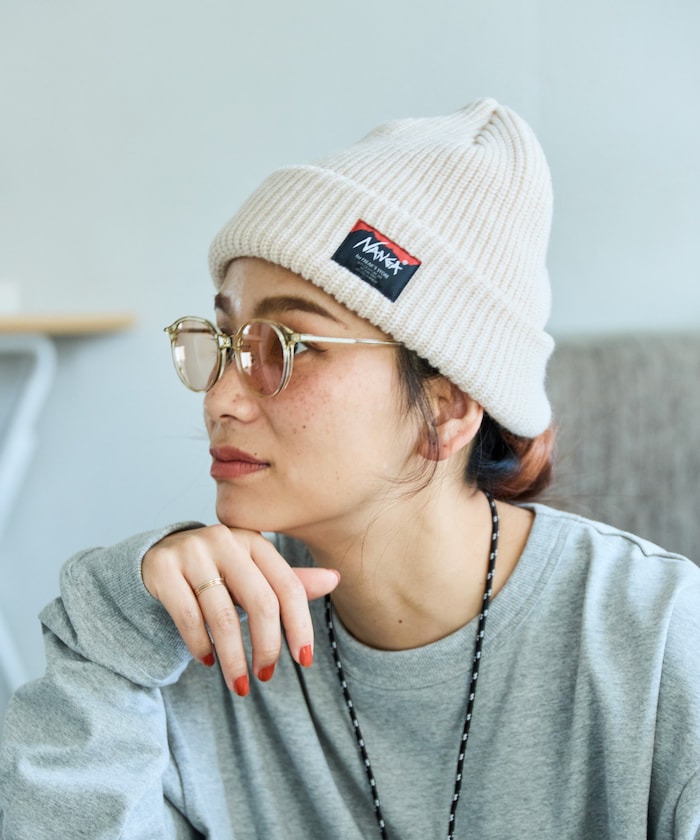 NANGA × FREAK'S STORE / BOX LOGO BULKY BEANIE 厚針織毛帽 *11月上旬出貨