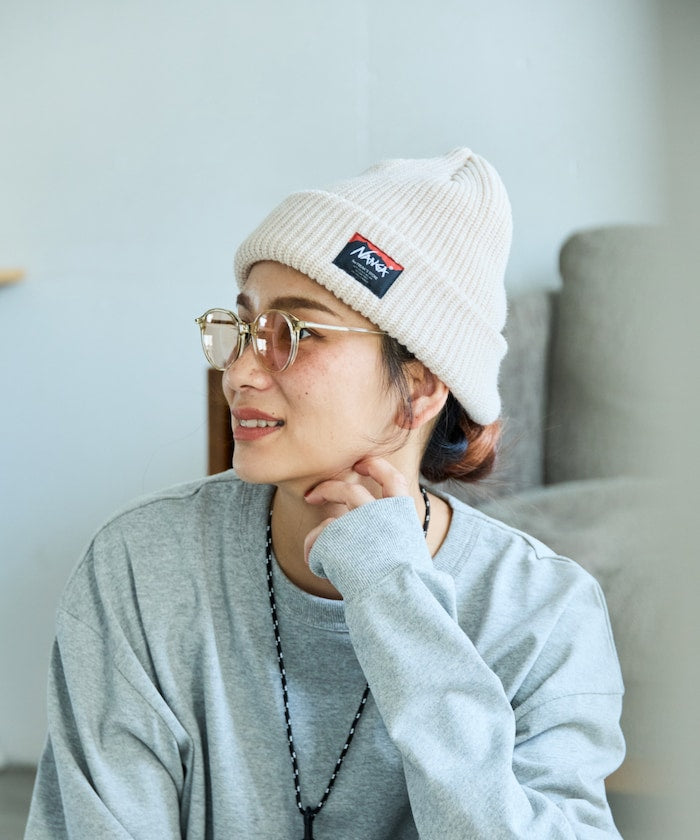 NANGA × FREAK'S STORE / BOX LOGO BULKY BEANIE 厚針織毛帽 *11月上旬出貨