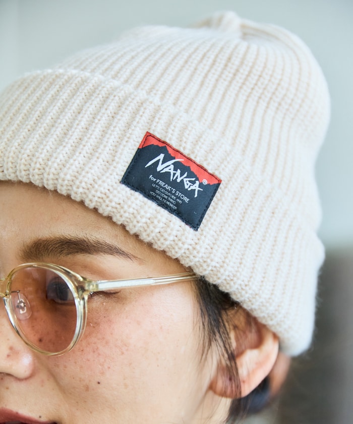 NANGA × FREAK'S STORE / BOX LOGO BULKY BEANIE 厚針織毛帽 *11月上旬出貨
