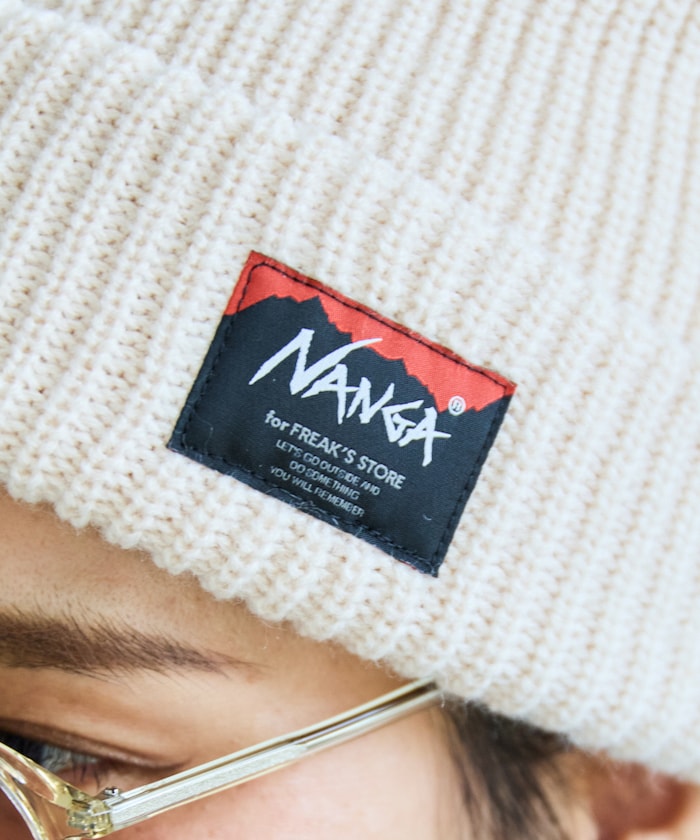 NANGA × FREAK'S STORE / BOX LOGO BULKY BEANIE 厚針織毛帽 *11月上旬出貨