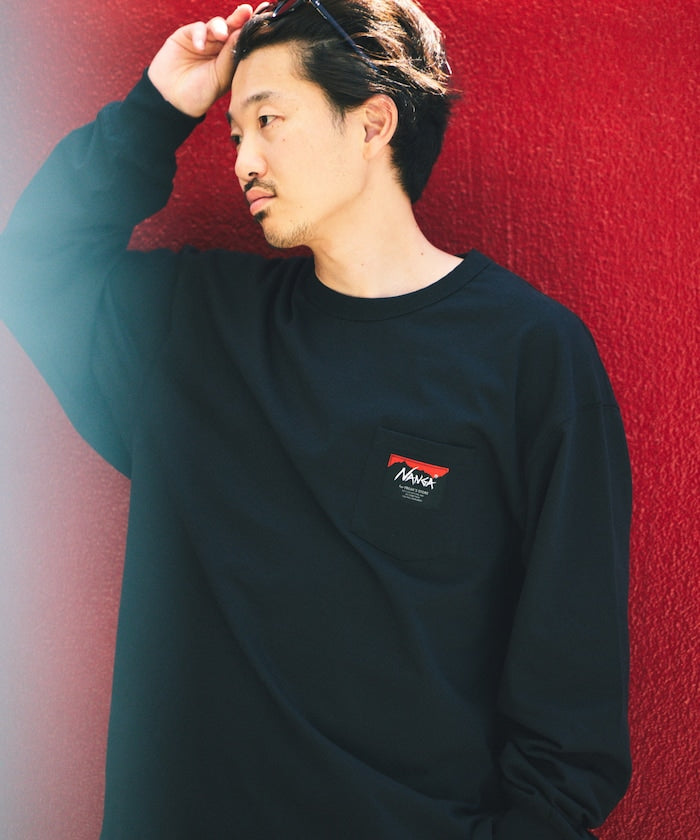 NANGA × FREAK'S STORE ECO HYBRID LOGO LS TEE / 長袖T恤 *10月上旬出貨