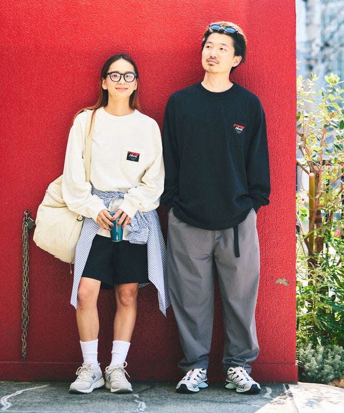 NANGA × FREAK'S STORE ECO HYBRID LOGO LS TEE / 長袖T恤 *10月上旬出貨