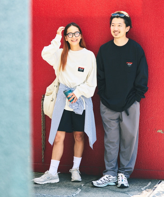 NANGA × FREAK'S STORE ECO HYBRID LOGO LS TEE / 長袖T恤 *10月上旬出貨