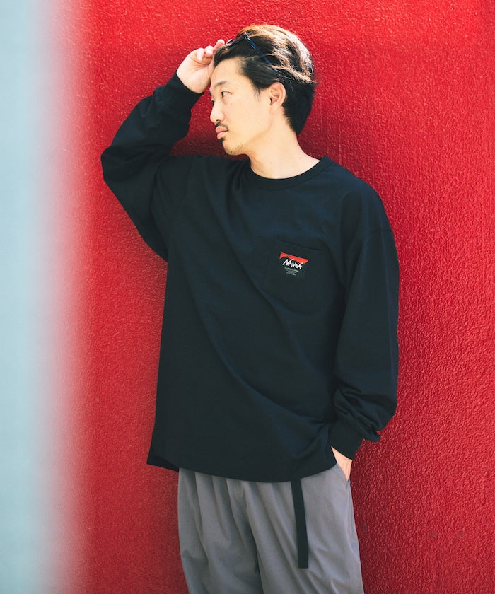 NANGA × FREAK'S STORE ECO HYBRID LOGO LS TEE / 長袖T恤 *10月上旬出貨