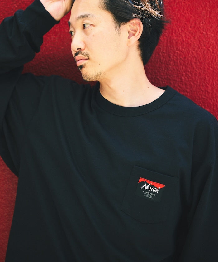 NANGA × FREAK'S STORE ECO HYBRID LOGO LS TEE / 長袖T恤 *10月上旬出貨