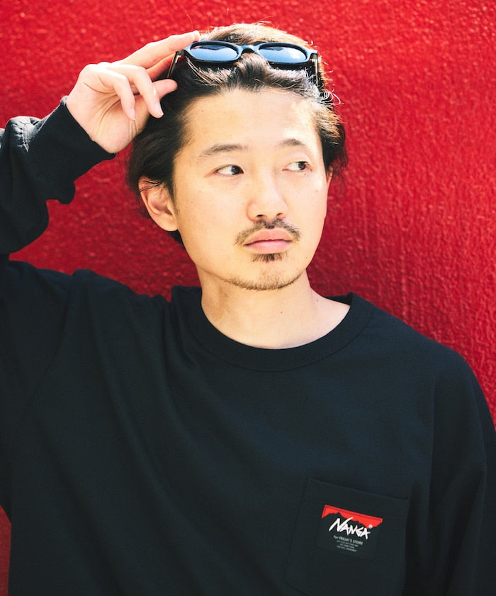 NANGA × FREAK'S STORE ECO HYBRID LOGO LS TEE / 長袖T恤 *10月上旬出貨