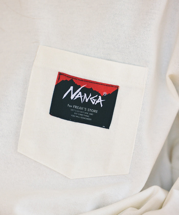 NANGA × FREAK'S STORE ECO HYBRID LOGO LS TEE / 長袖T恤 *10月上旬出貨