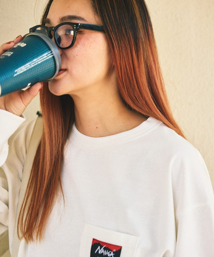 NANGA × FREAK'S STORE ECO HYBRID LOGO LS TEE / 長袖T恤 *10月上旬出貨
