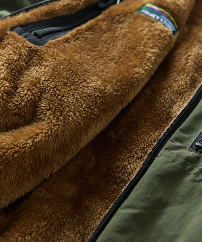 FREAK’S STORE / 寬鬆剪裁 尼龍 × 羊羔絨 雙面穿外套