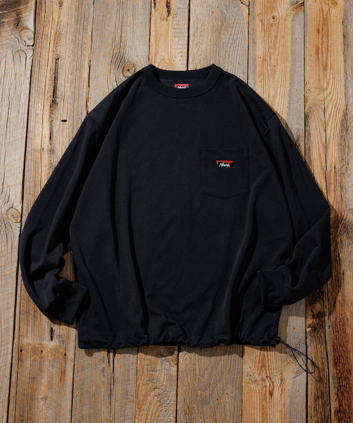 NANGA × FREAK’S STORE / 別注 neo-PRO 抽繩口袋機能 長袖T恤 *9月下旬出貨