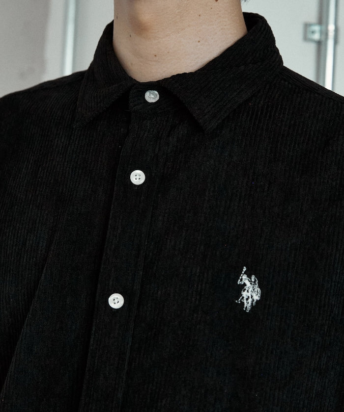 U.S. POLO ASSN. / 刺繡 寬版 燈芯絨 襯衫