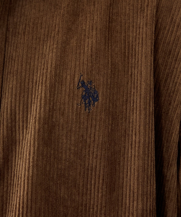 U.S. POLO ASSN. / 刺繡 寬版 燈芯絨 襯衫