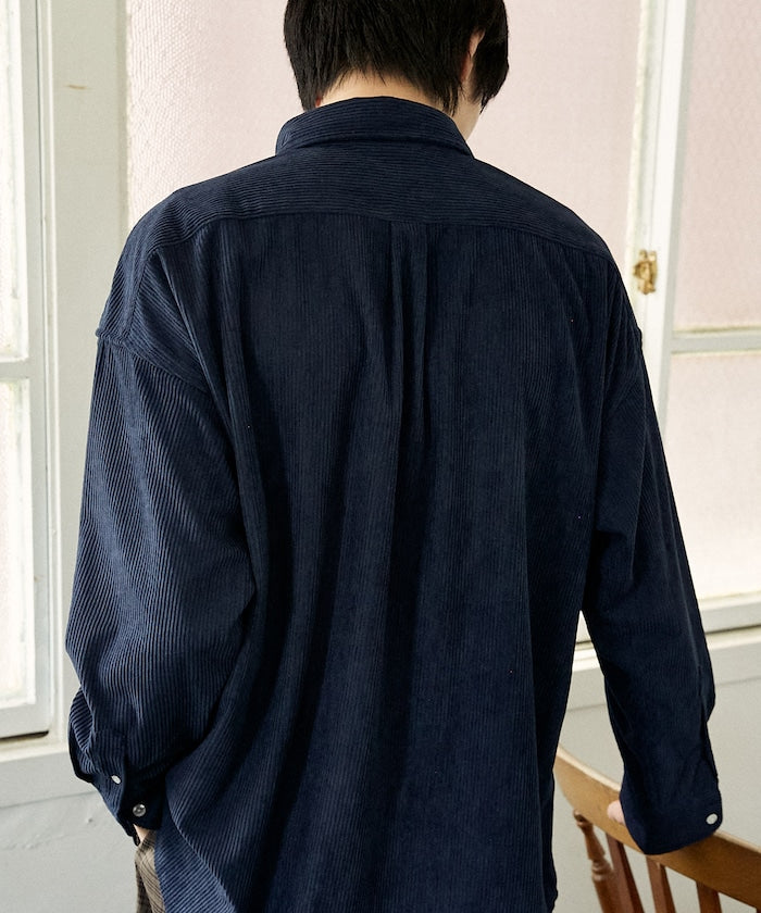 U.S. POLO ASSN. / 刺繡 寬版 燈芯絨 襯衫