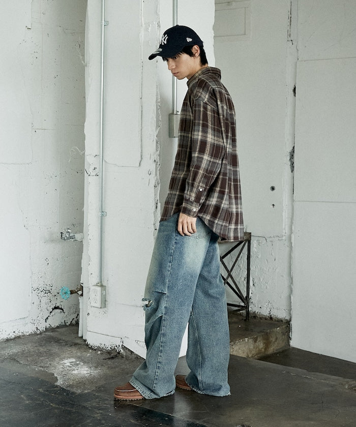 U.S. POLO ASSN. / 柔絨格紋襯衫