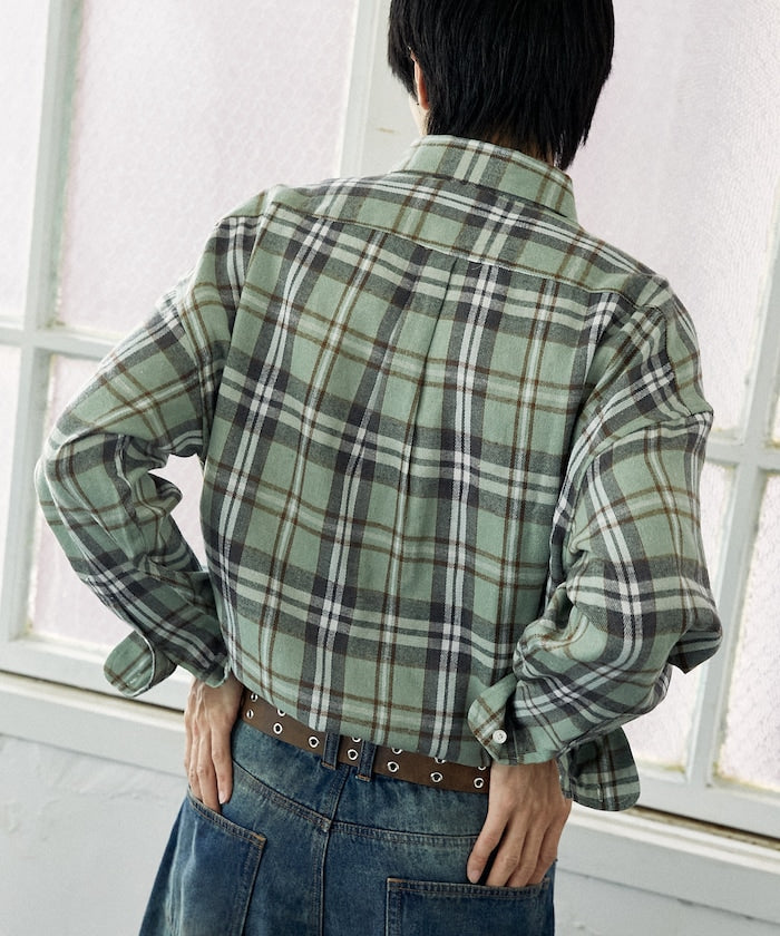 U.S. POLO ASSN. / 柔絨格紋襯衫