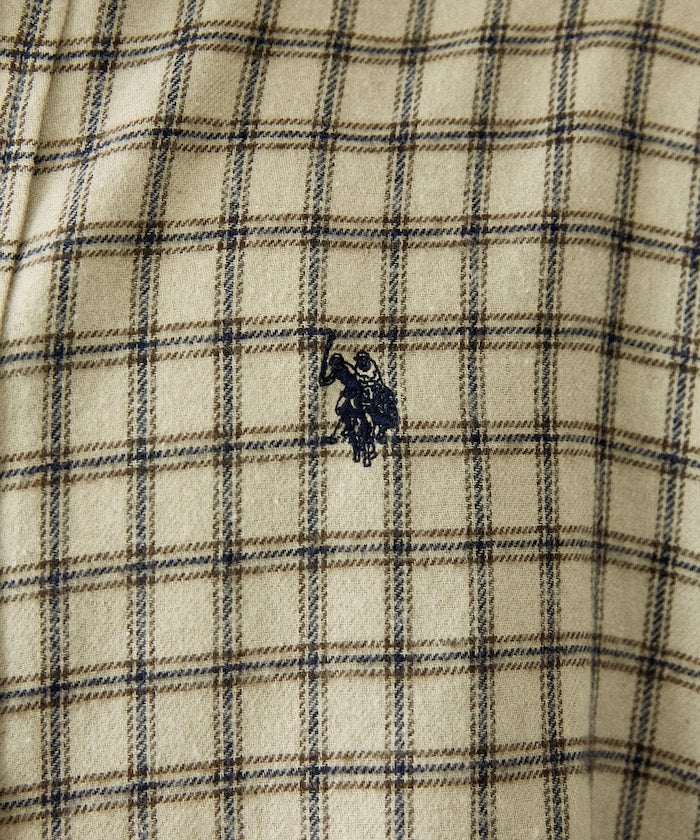 U.S. POLO ASSN. / 柔絨格紋襯衫